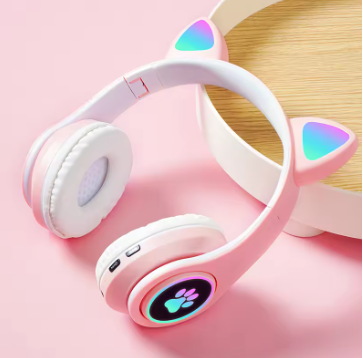 Cat Ear Gaming Headset — RGB Glow Light Stereo Bass - 2