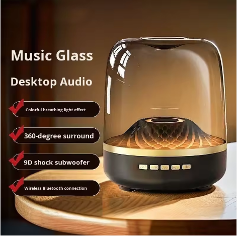 OEM SPK-2.1 Small Smart Speaker – Heavy Subwoofer, Bluetooth Wireless, IPX4 Waterproof, 2000mAh Battery, Portable Outdoor Audio – Black 148×148×185 mm - 4