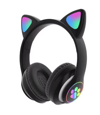 Cat Ear Gaming Headset — RGB Glow Light Stereo Bass