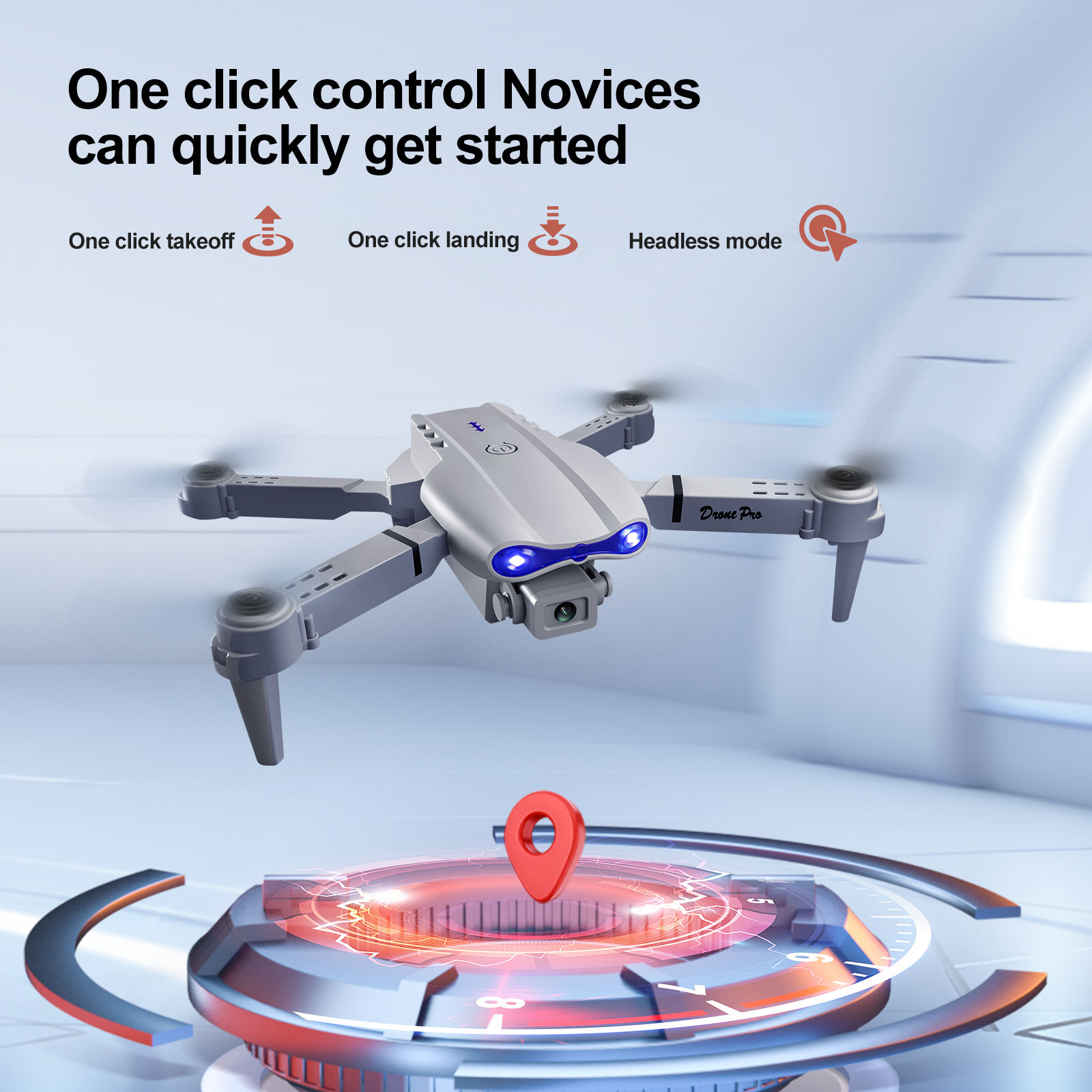 E99 Foldable Camera Drone With Screen Remote Controller - 2