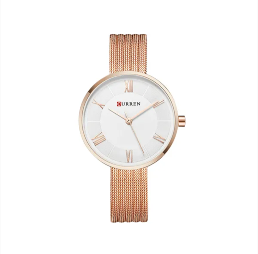 Curren 9020 Rose Gold Fashion Simple style Quartz Women Watch - 2
