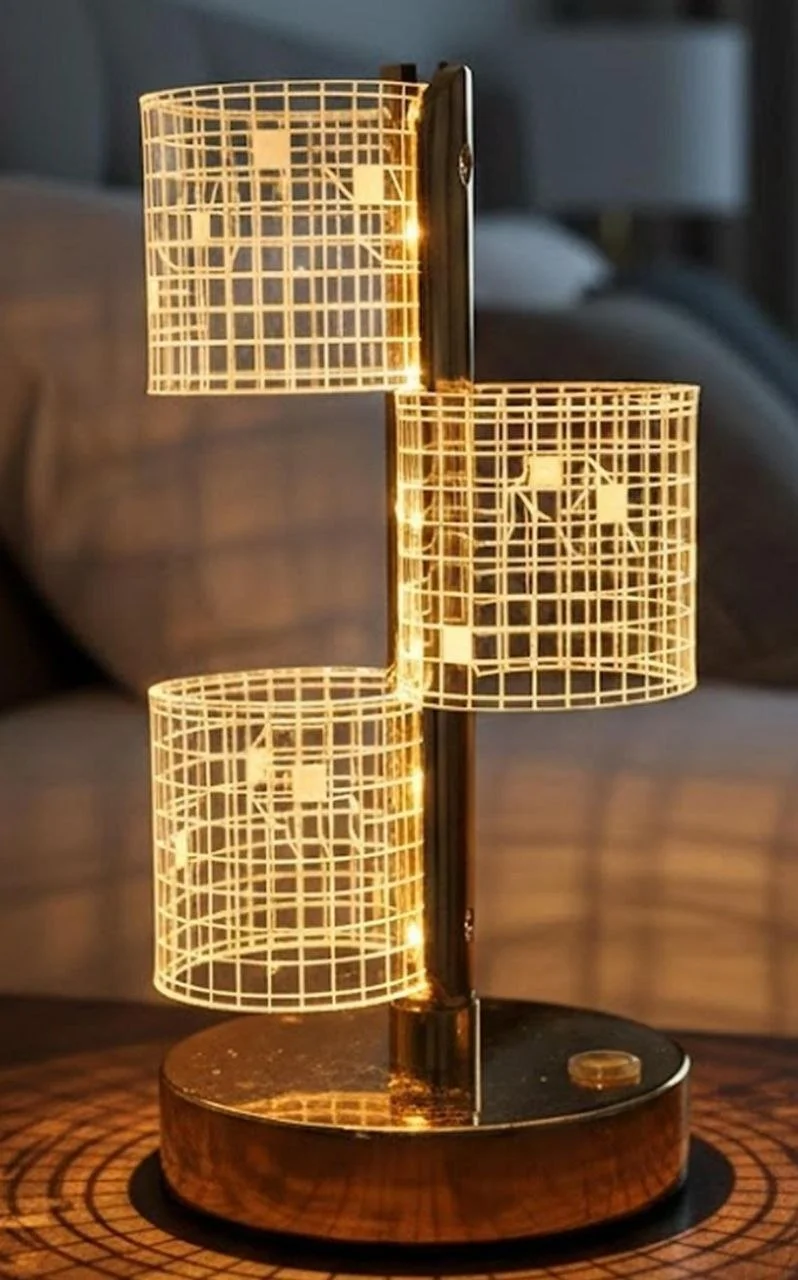 O- shaped crystal table lamp - 4
