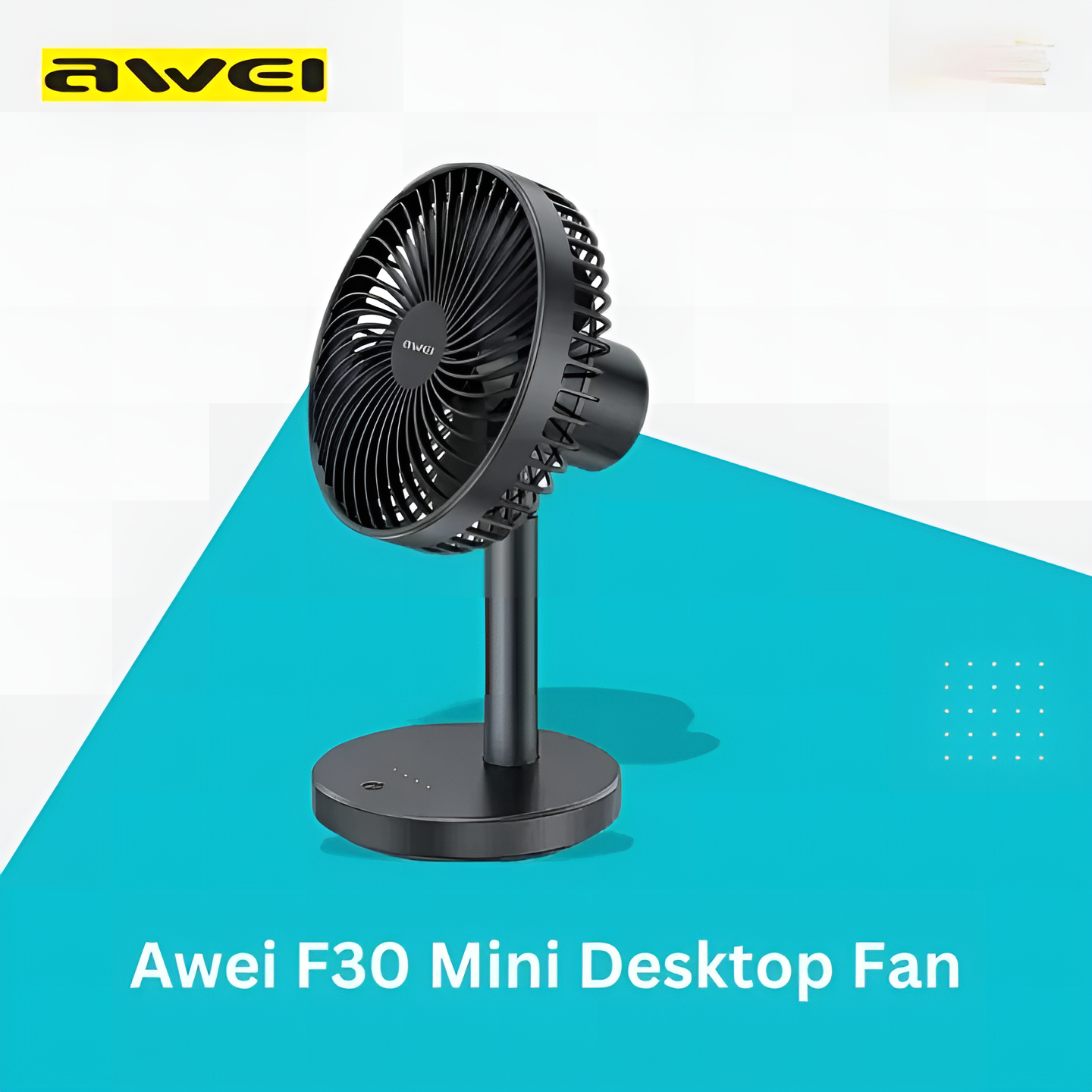 Awei F30 Mini Desktop Fan- Time Square
