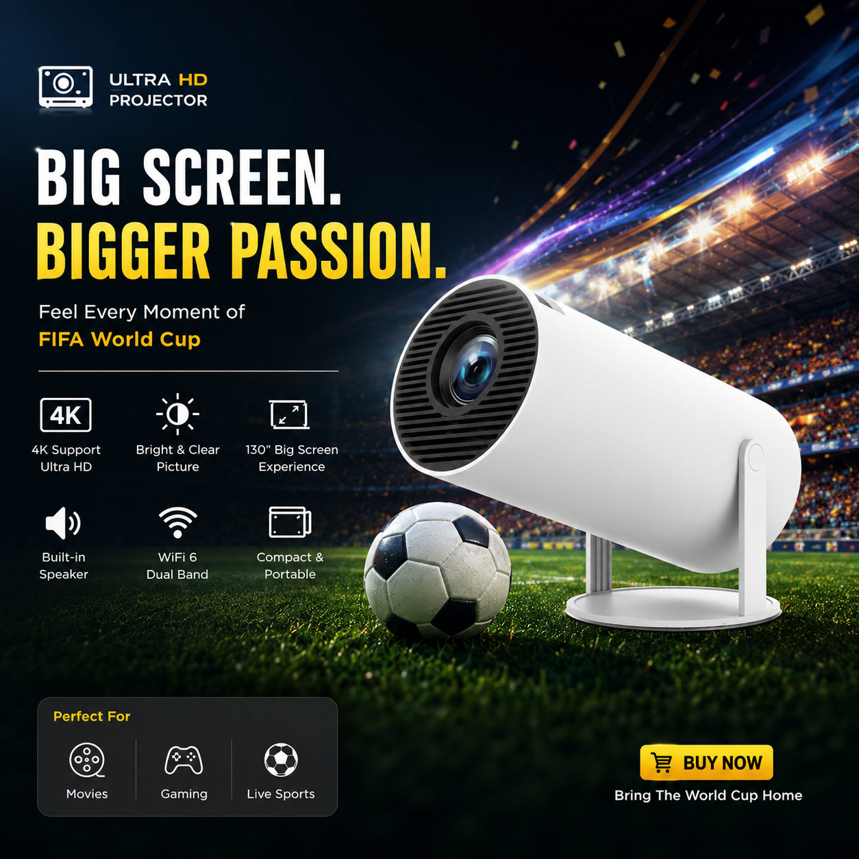 HY300 Smart Mini Projector - 7