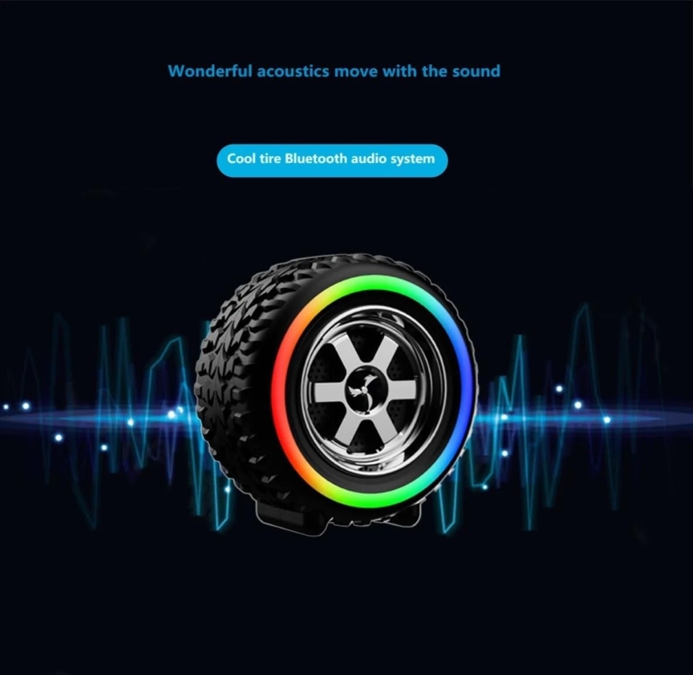 Portable RGB for Bluetooth Tire Boombox Multi-Function Subwoofer Speaker - 2