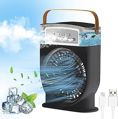 3 In 1 Air Cooling USB Fan with LED Night Light Water Fan - 2