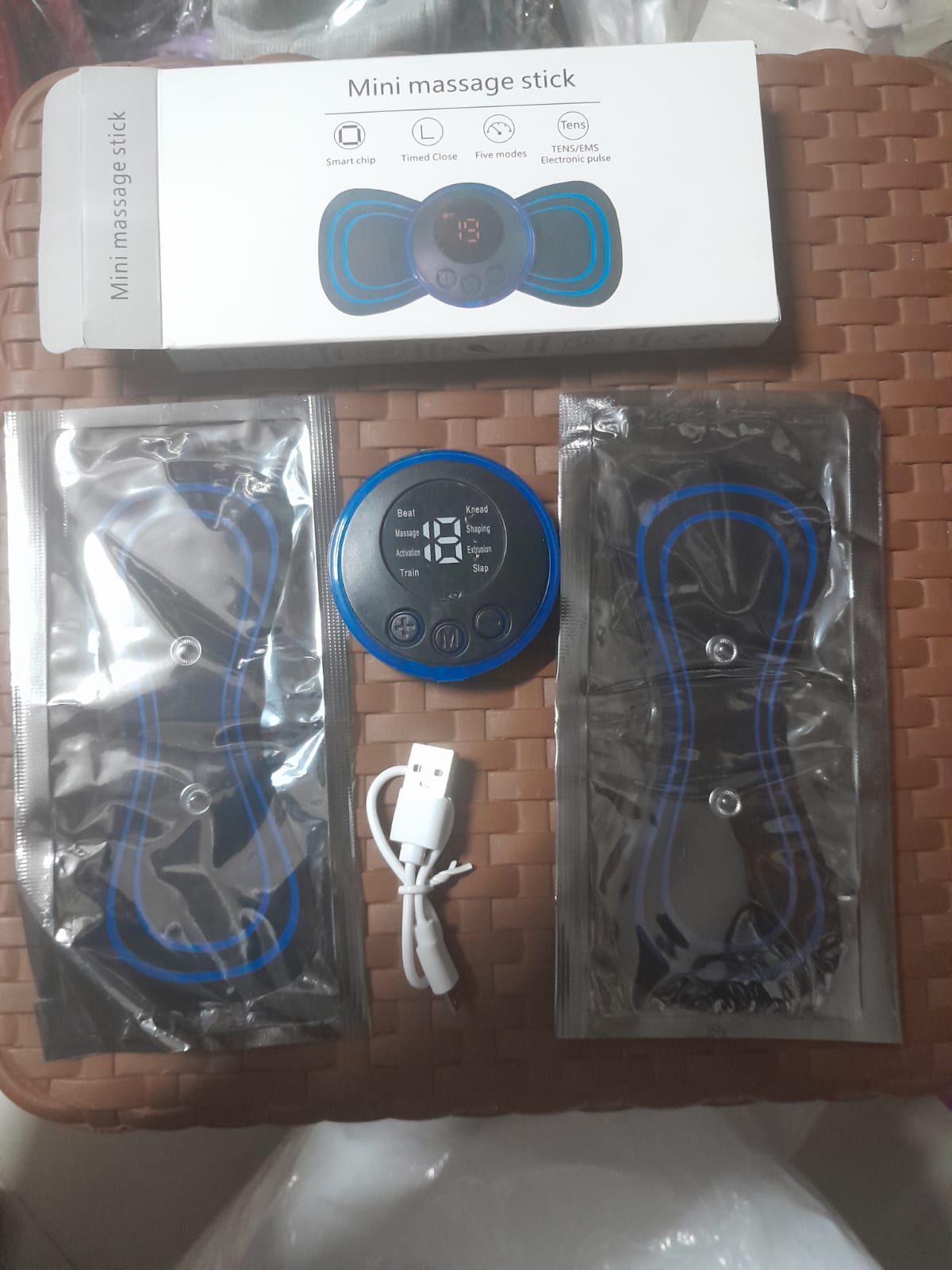 Smart Mini Neck Massager Portable Electronic Stick Double - 3