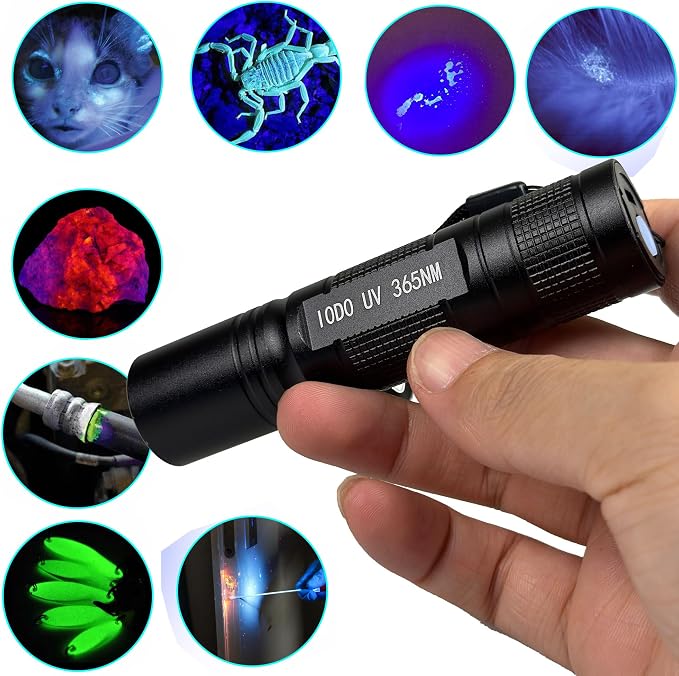 365nm UV Flashlight Rechargeable – 20W High Power - 7