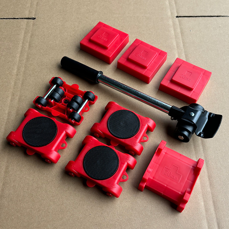 Plastic Universal Wheel Moving Artifact Roller Refrigerator Bed Heavy Object Handling 5-Piece Set - 5