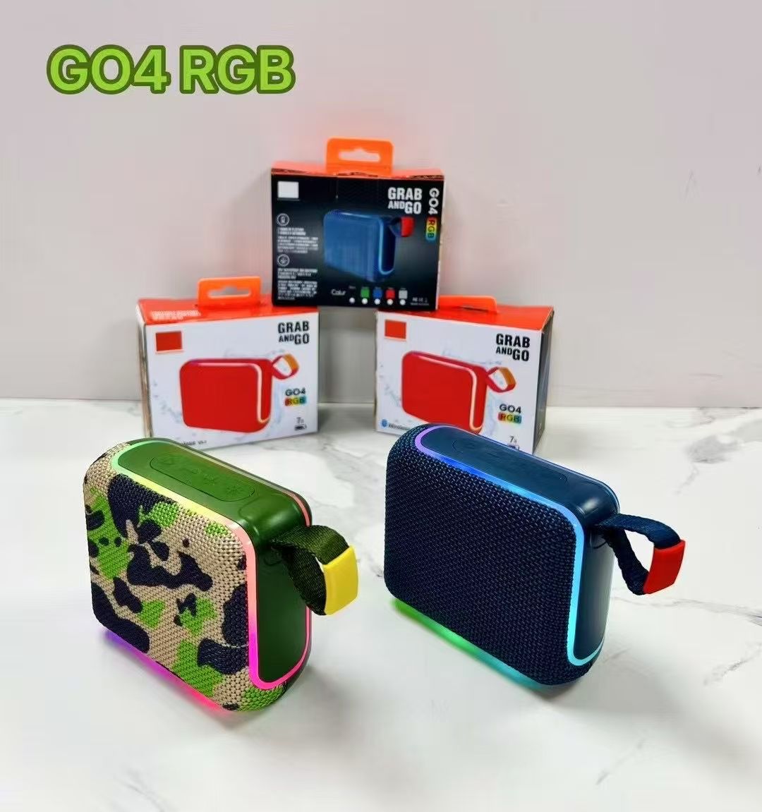GO4 RGB Colorful Bluetooth Speaker – Vivid Colors, Portable Design, Stylish Music Companion