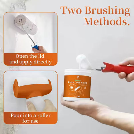 Wall Repair Coating With Roller Brush White Wall Stains and Graffiti Cover Paint Wall Reconstruct Agent - 5