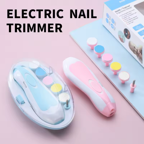 For Newborn Infant Baby Nail Trimmer Electric Baby Nail Clippers Safe Baby Nail File Kit Manicure Set Trim Polish Grooming Kit - 4