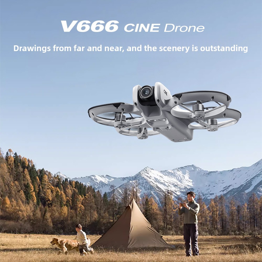 V666 VS I1 PRO Mini Screen Remote Control Drone - 4