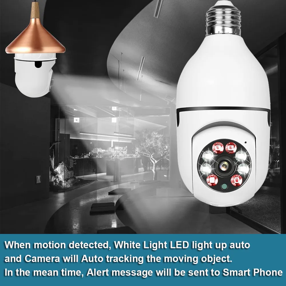 Smart 360° Rotated Security Camera HD 1080P with Two-way Audio, Motion Tracking, and Waterproof Design - 5