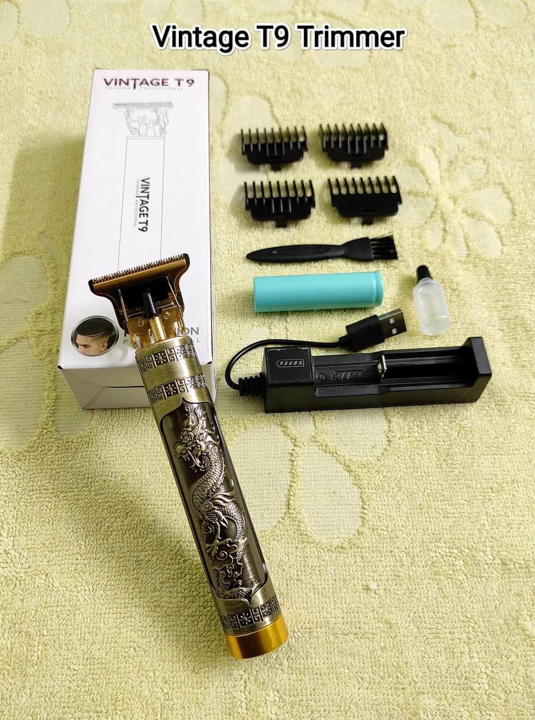 Vintage T9 Hair Cutting Machine Hair Trimmer Recharge Professional Cordless Hair Trimmer - 3
