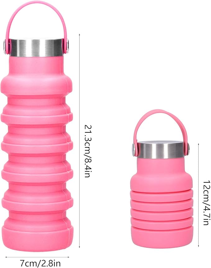 500ML Portable Silicone Water Bottle - 5