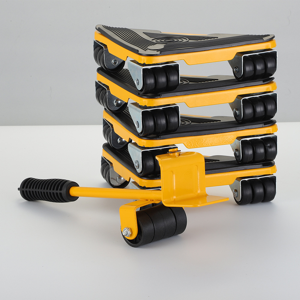 Plastic Universal Wheel Moving Artifact Roller Refrigerator Bed Heavy Object Handling 5-Piece Set - 3
