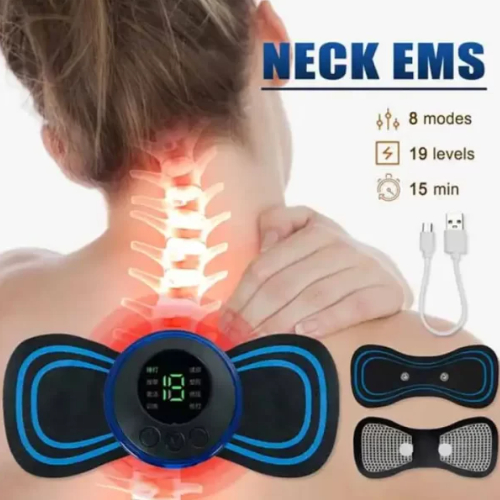 Smart Mini Neck Massager Portable Electronic Stick Double - 5