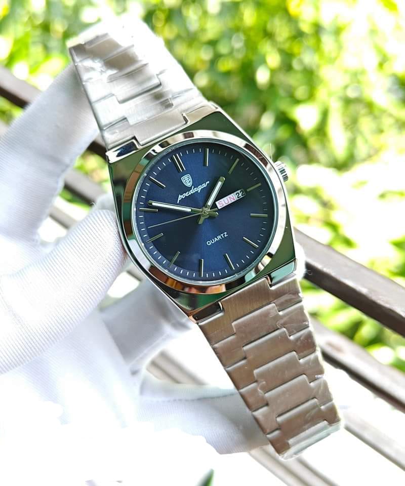 POEDAGAR 930 Men's New Luxury Luminous Date Week Stainless Steel Quartz Watch For Men - 2