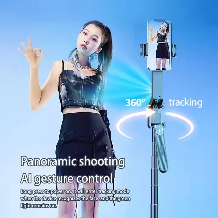 Hot Sale Q185 360 Rotation Wireless Selfie Stick Remote Extendable Selfie Stick Mobile Tripod Stand - 2