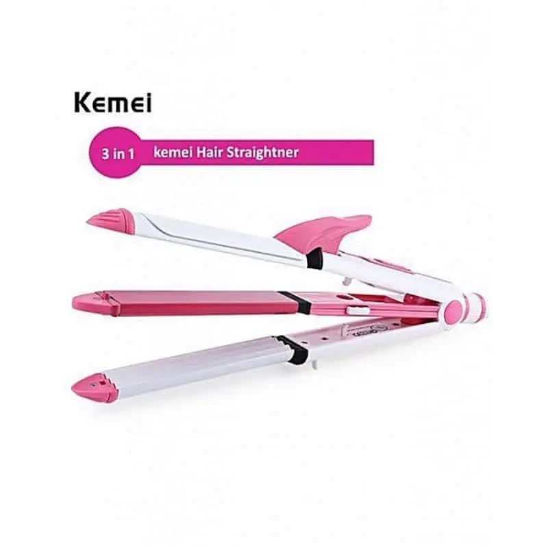 Kemei KM-1291 3in1 Hair Straightener - 3