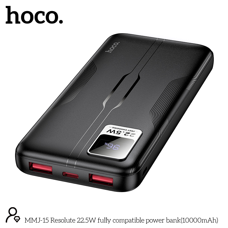 Hoco MMJ15 Resolute 22.5W 10000mAh Fast Charging Power Bank - 4