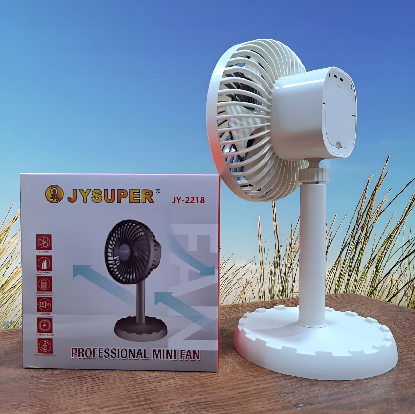 JY Super JY-2218 12.5 inch Rechargeable Fan - 3