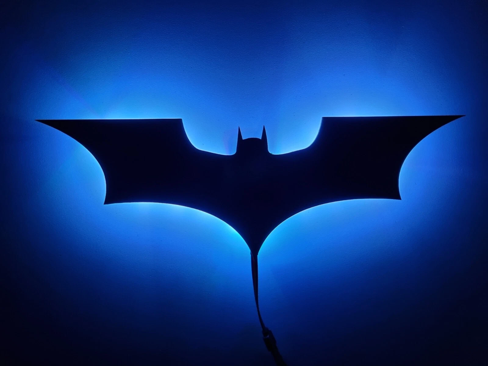 Batman logo LED night light, dark knight themed light - 3