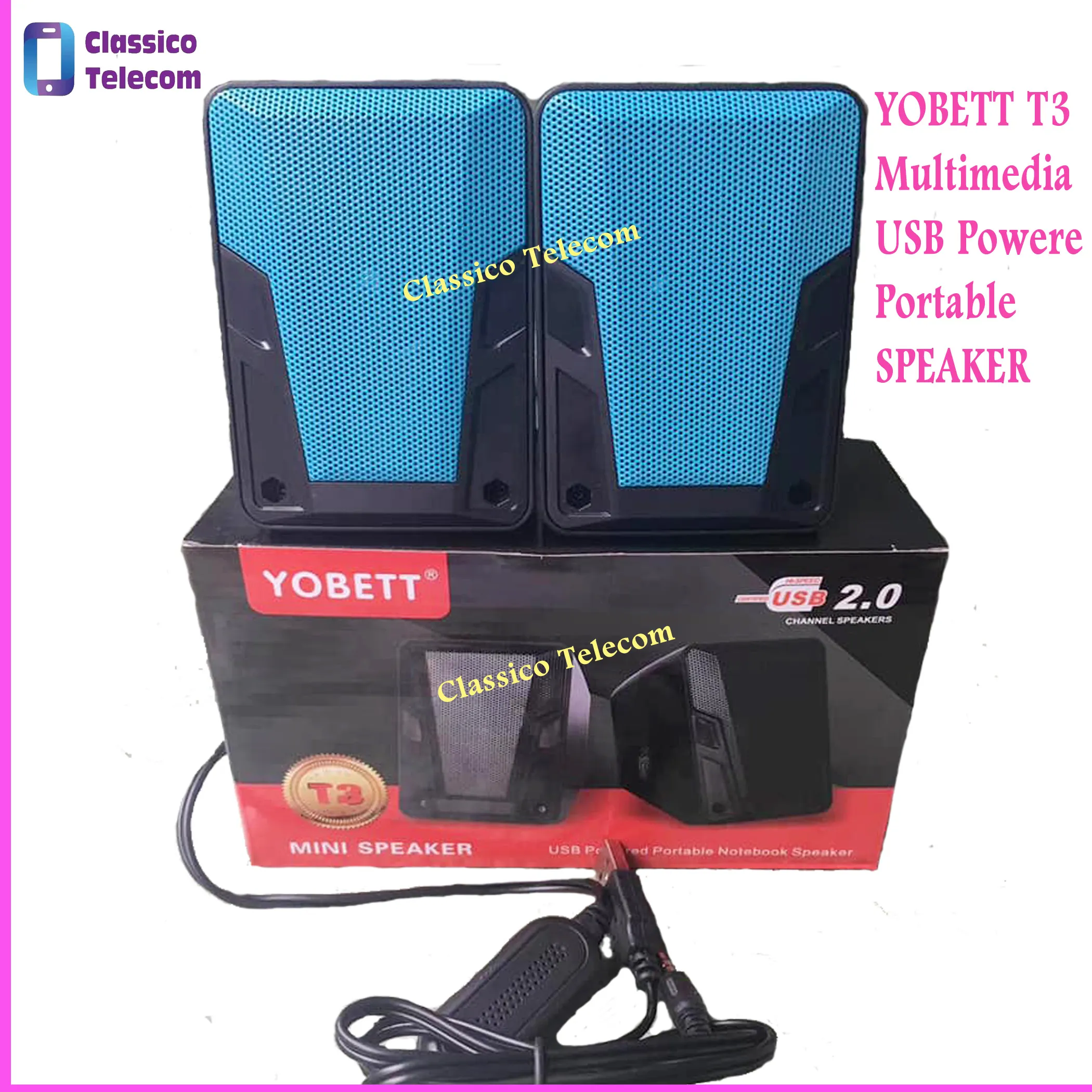 Yobett T3 Multimedia Usb Powered Portable Notebook / Computer Mini Speaker, Usb 2.0 - Bluetooth Speaker - Bluetooth Speaker - 3