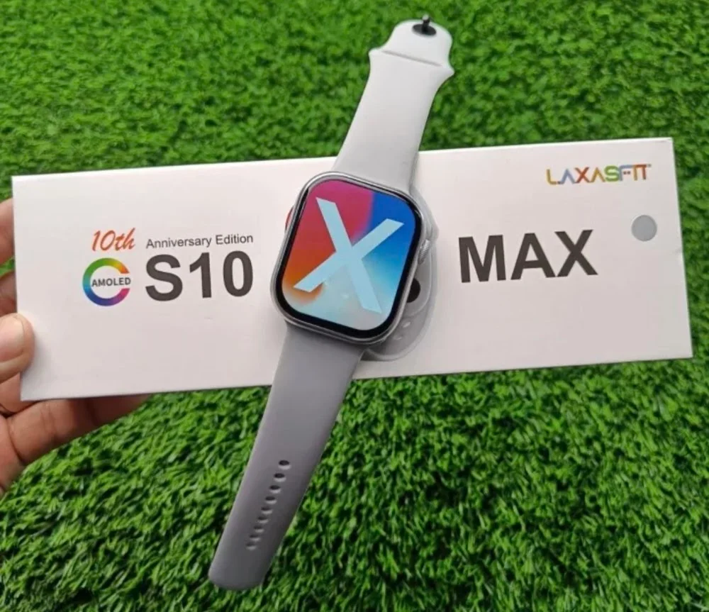 S10 Max Laxasfit SmartWatch 2.29 Inch AMOLED Display NFC Bluetooth Call Wireless Charging By Gadget-x - 2