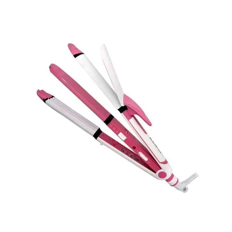 Kemei KM-1291 3in1 Hair Straightener - 4