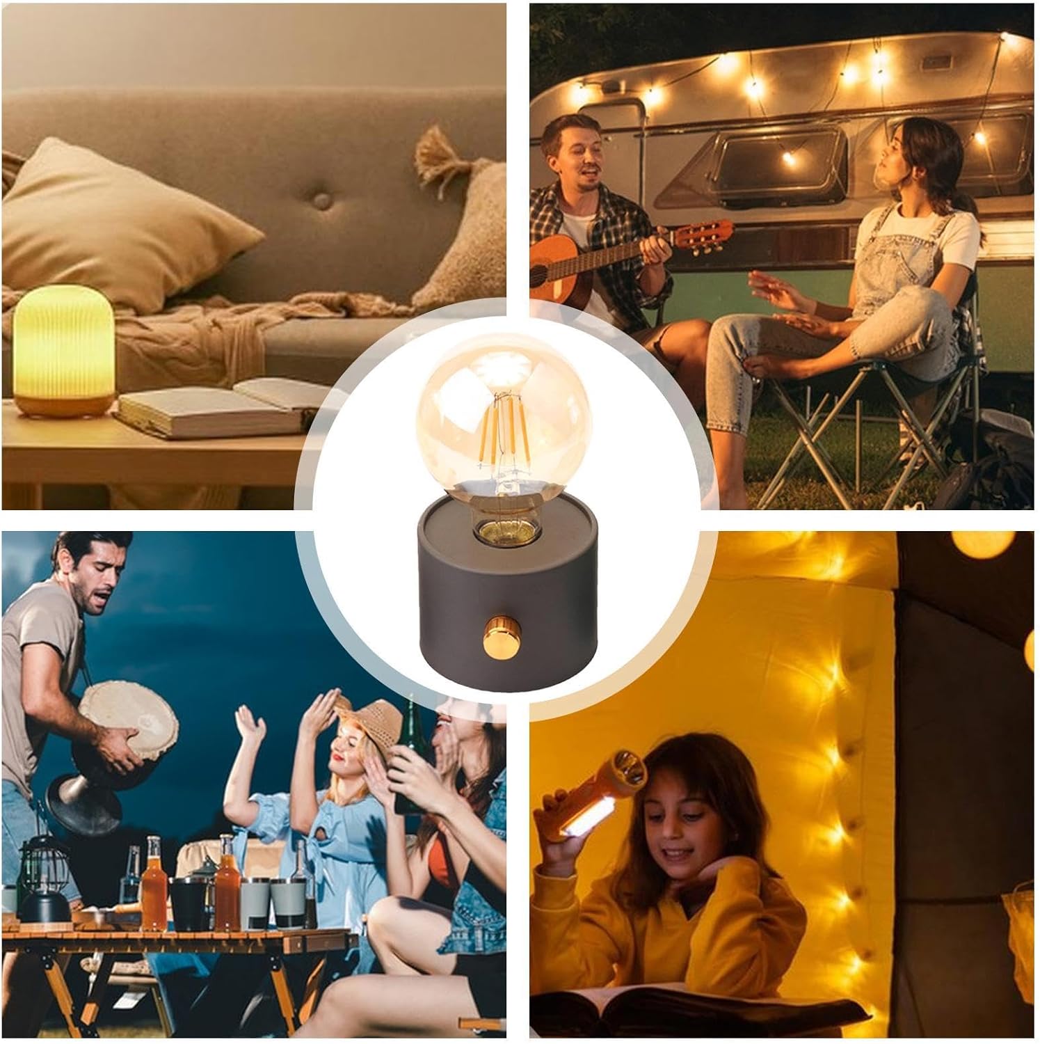 Camping Tent Light | Cute Camping LED Lantern,Retro Camping Lamp Desktop Atmosphere Light, LED Bedroom Sleep Light for Home Bedroom, Living Room - 5