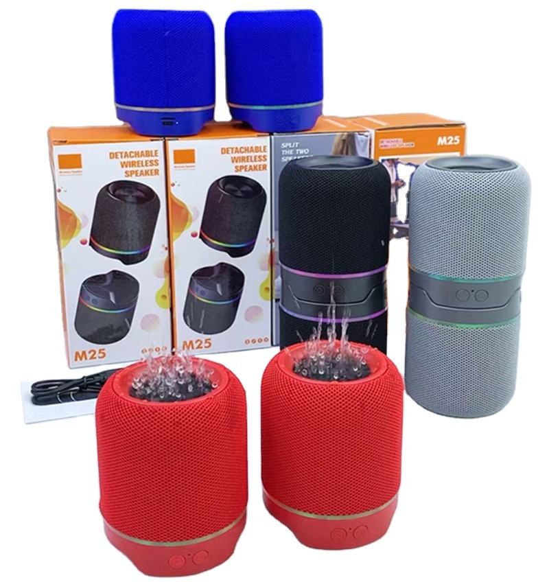 NEW M25 Outdoor Wireless DJ Two-in-one Split Speakers (10W, Bluetooth, LED) - 4