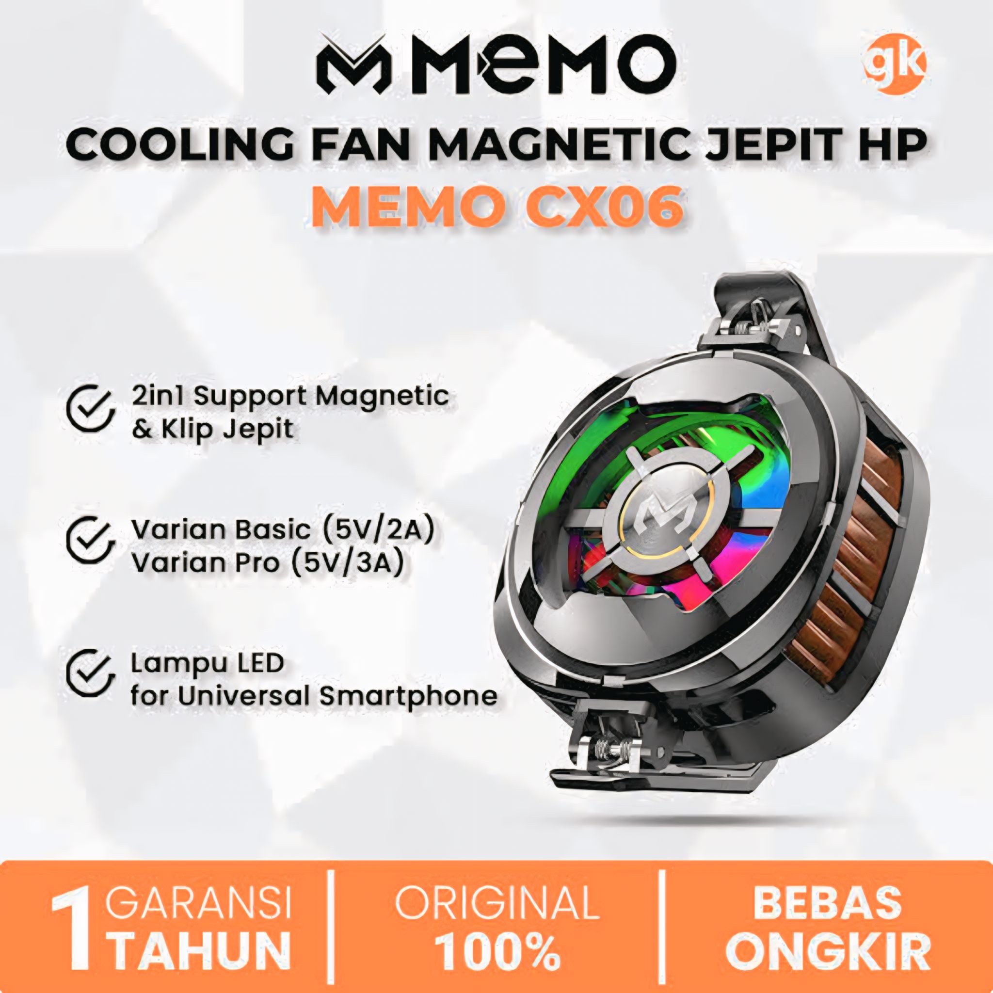 MEMO CX06 Mobile Phone Cooler Freeze Semiconductor Cooling Fan Radiator - 3