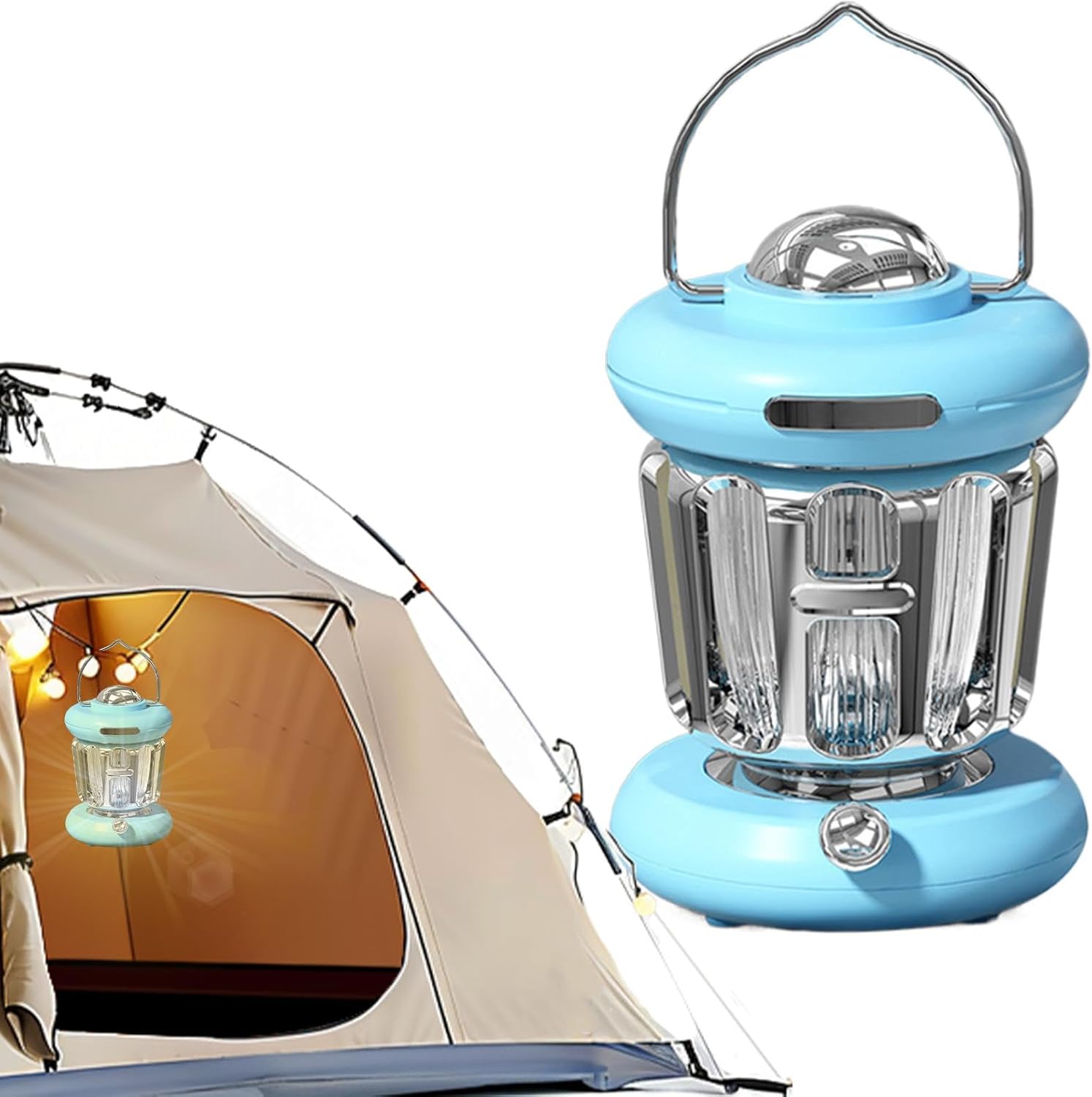 Outdoor Camping Lanterns, Portable Camping Lights, Handheld Camping Lantern, Rechargeable Camping Lantern, Vintage Camping Light, Survival Camping Lantern, Bright Outdoor Lantern, LED Camping Lamp - 5