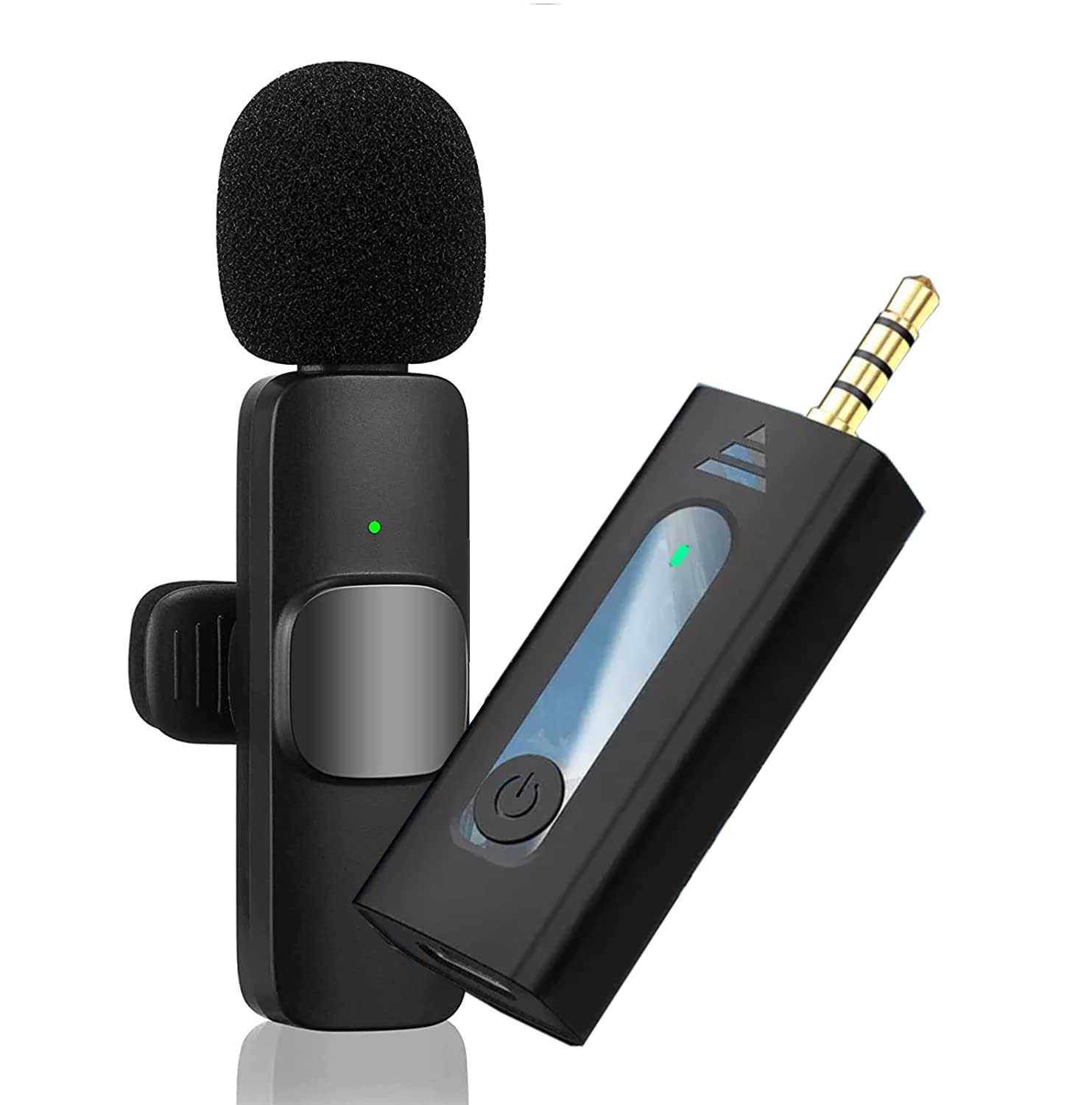 K-35 single Wireless Collar Microphone for Vlogging Interview Live Streaming YouTube Compatible with BT Speakers, DSLR Camera