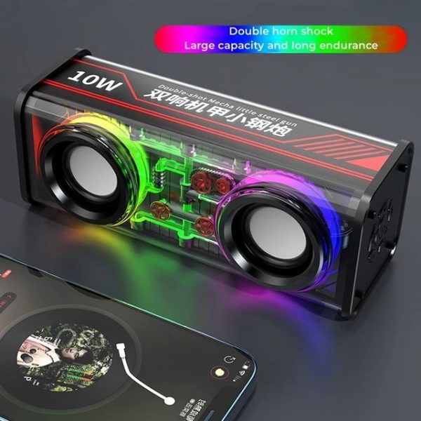 A39 10W Transparent Dual Bluetooth Speaker