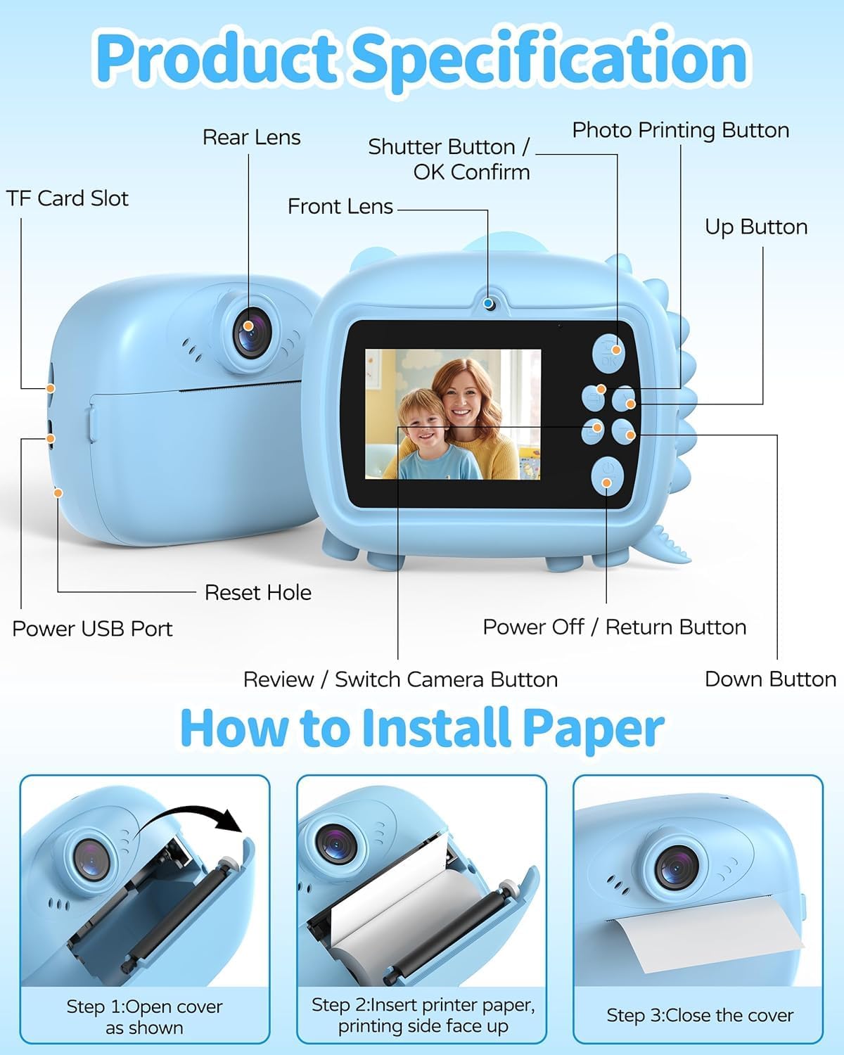 DIY Instant Digital Camera – Kids Camera - 6