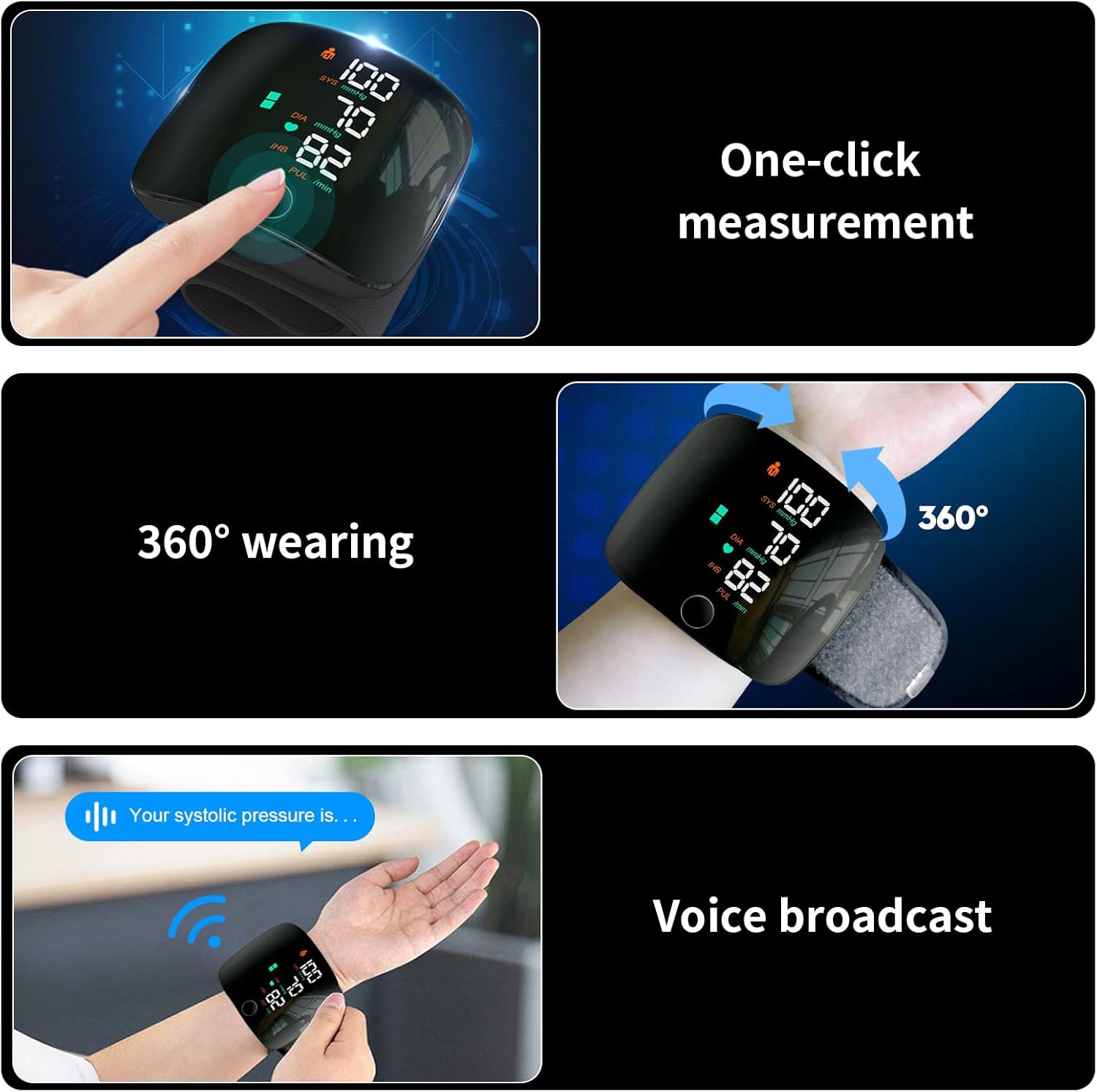 Hand Blood Pressure Monitor (Rechargeable) (Wrist) - 2