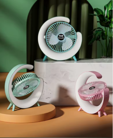 Mini USB Rechargeable Desktop Fan – 5 Speed Gear - 5