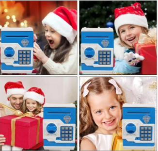 Electronic Piggy Bank Safe Box Money Boxes For Children Digital Coins Cash Saving Safe Deposit Mini ATM Machine Kids - 4