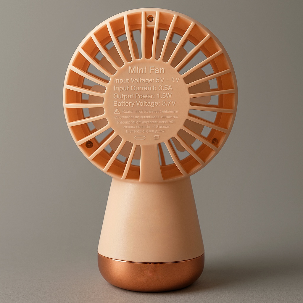 Mini USB Rechargeable Desktop Fan – 5 Speed Gear - 2