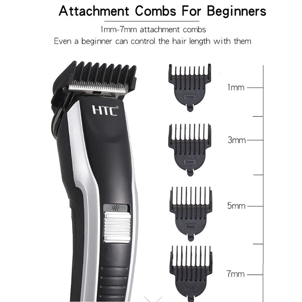 HTC AT-538 Hair and Beard Trimmer for Man - 3