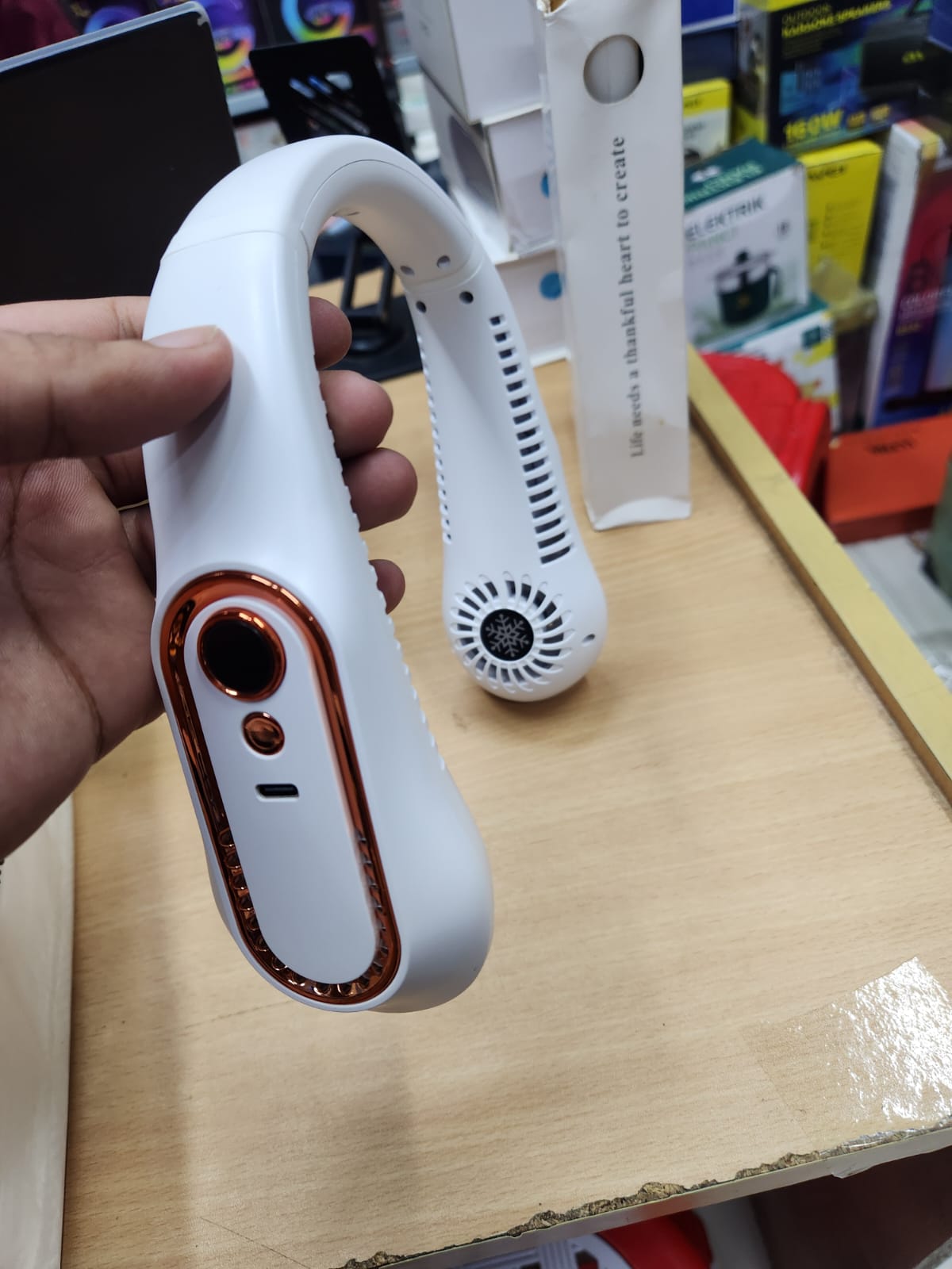 New Arrivals Wearable Neck Fan for Outdoor,new Design Rechargeable Usb Portable Cooling Neck Fan - 2
