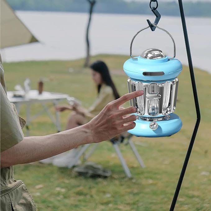 Outdoor Camping Lanterns, Portable Camping Lights, Handheld Camping Lantern, Rechargeable Camping Lantern, Vintage Camping Light, Survival Camping Lantern, Bright Outdoor Lantern, LED Camping Lamp - 4