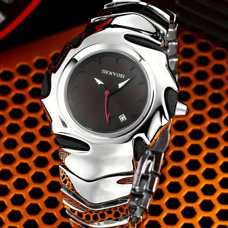 DENVOSI Premium Metal Watch – Bold Design (Black Dial) - 5
