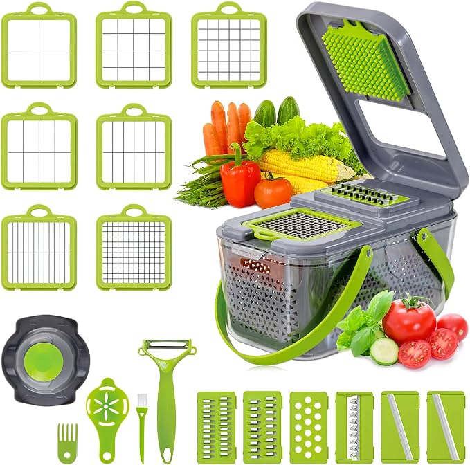 22 Pcs Multifunctional Veggie & Fruit Slicer