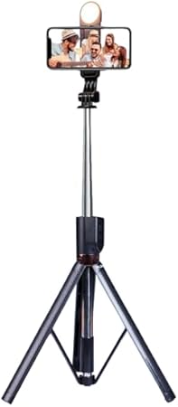 Plokama Live P9 Live Broadcast LIVE-P91700MM (6 Feet) Live Broadcastin Selfi Stand With Rechargable Selfie P9 Bluetooth 4 in 1 Tripod LED Remote Control Tripod 1700mm Selfie Stick Tripod Bluetooth - 2