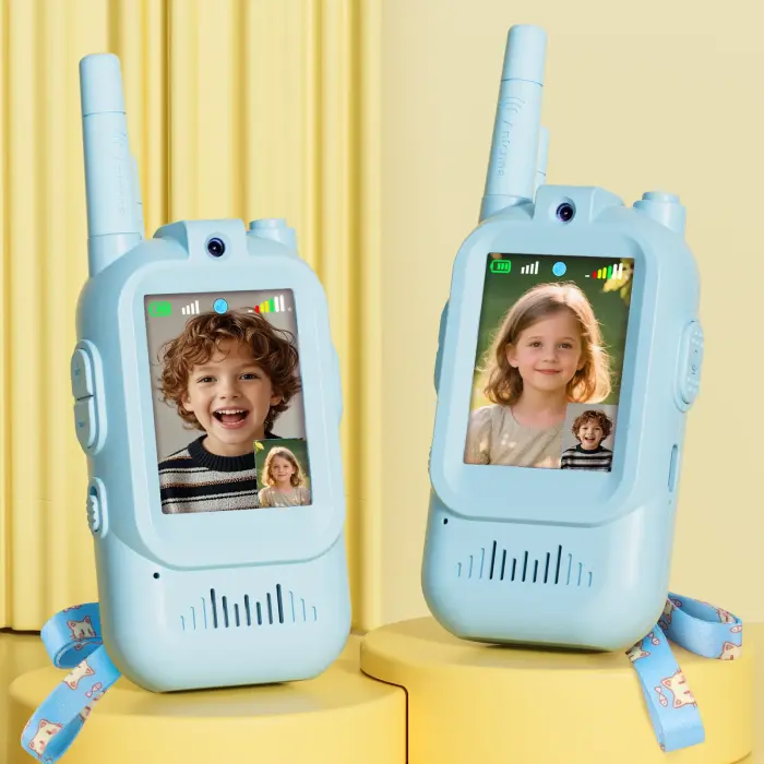 Kids Video Walkie Talkie 2-Way Intercom Set – 2.0" Screen, Built-in Camera, No SIM/Internet Required, Type-C Rechargeable Wireless Toy for Children - 4