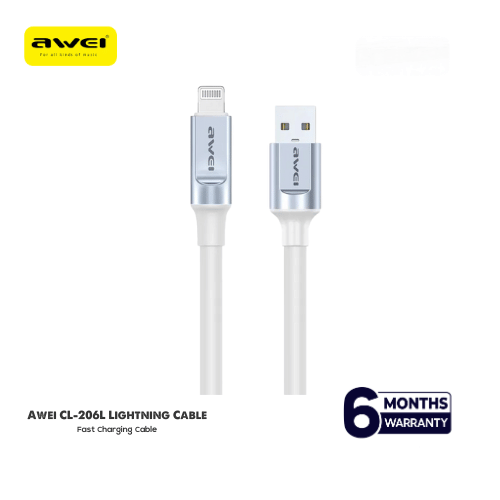 Awei CL-206L Lightning Cable Fast Charging 2.4A USB Data Sync Cord For iPhone ( Multi Color ) - 2